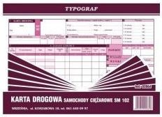 Typograf Druki samokopiujące karta drogowa na samochody ciężarowe A-4 Sm 102 02064 TYPX0087