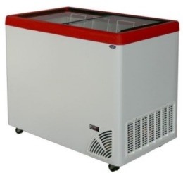 Byfal Witryna chłodnicza skrzyniowa z szybą płaską i elektronicznym sterownikiem 250 l | ARO-300/3-A ARO-300/3-A