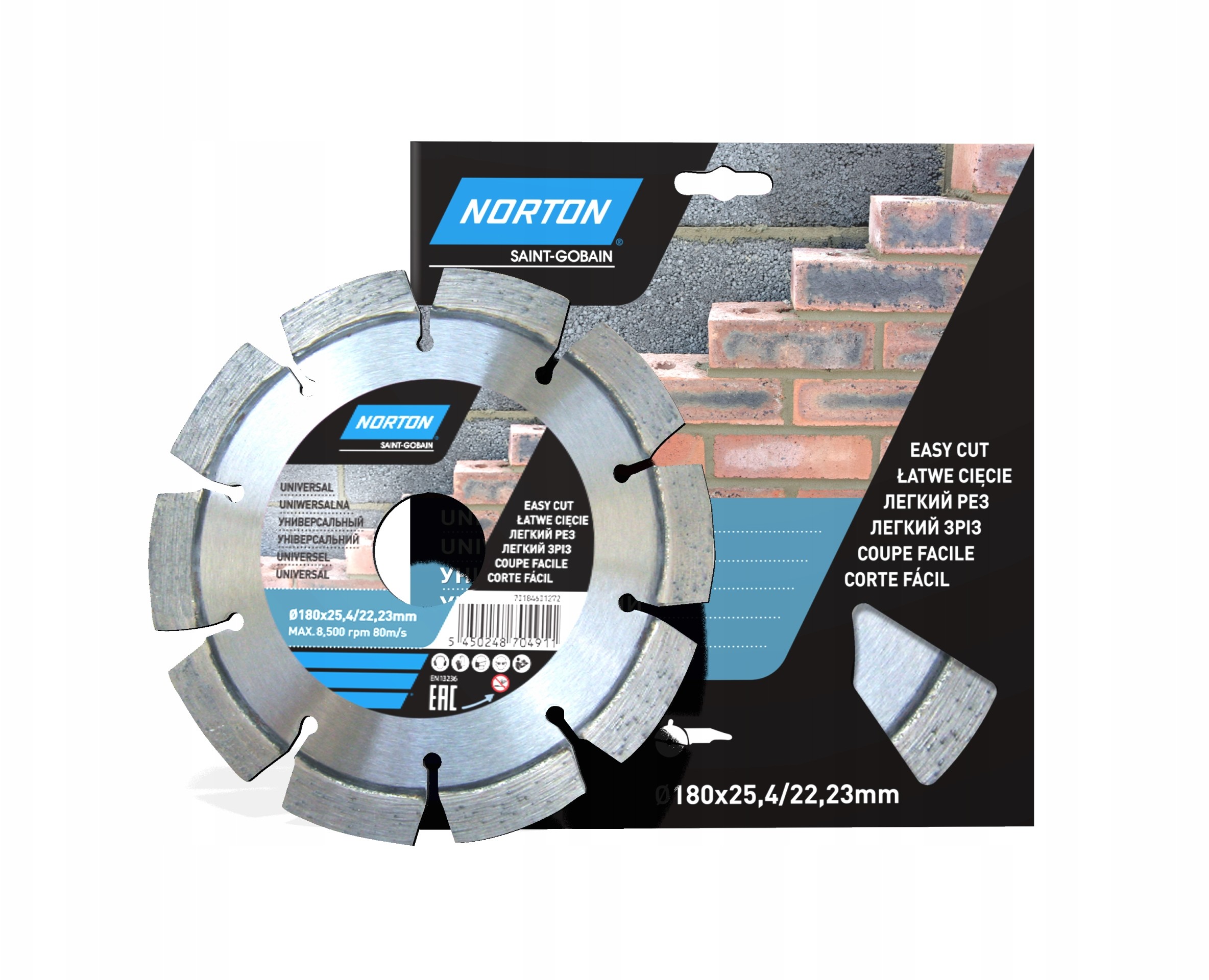 NORTON Tarcza Diamentowa 180mm beton cegła klinkie