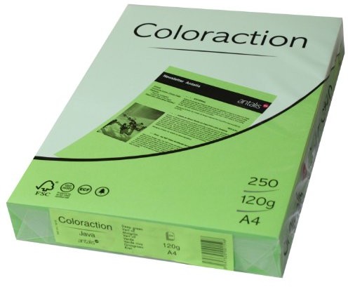 Antalis Własna colorac 838 A 120S 26   papier do kopiowania, DIN A4, 120 G/M, kolor: Java  maigrün 89347