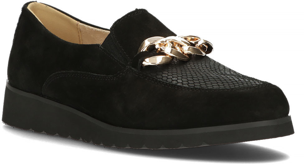 Filippo Skórzane mokasyny DP3696/22 BK czarne