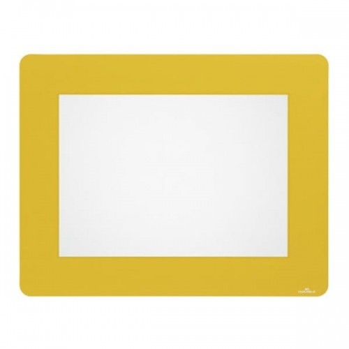 Durable Okienko podłogowe do znakowania A4 wymiar zew. 40,2cm x 31,4cm x 0,4mm odklejalne ramka żółta 10szt. /180804/ DU203-6