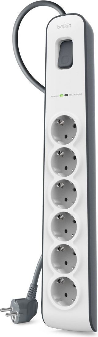 Belkin Listwa zasilająca Surgemaster 6-fold - BSV603VF2 m (BSV603VF2M)