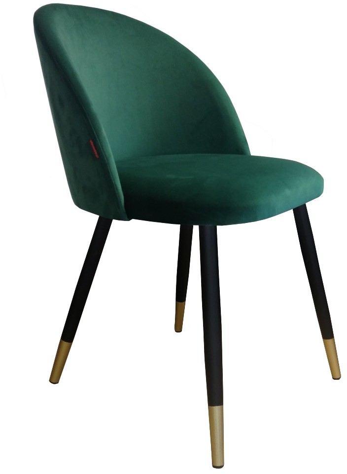 Atos Krzesło CLAUDINE 1 VELVET GOLD zielone z czterema nogami COLINGOLD-MG25