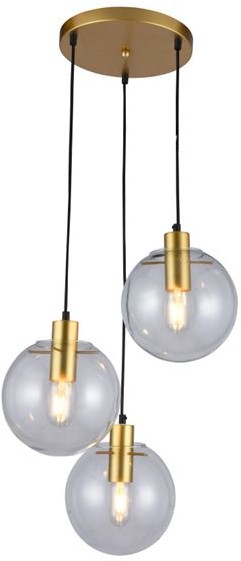 Light Prestige Złota lampa wisząca z kloszami PUERTO 3 LP-004/3P GD-0