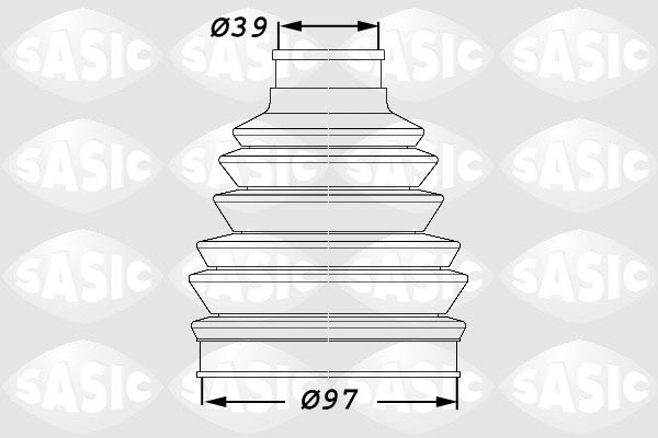SASIC OSŁONA PRZEGUBU 1900005 ZEW CITROEN C5 1.6/2.0HDI/2.2HDI/3.0 01