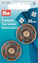 Prym zatrzaski krawieckie, mosiężne, kolor: czarny PRYM_341261