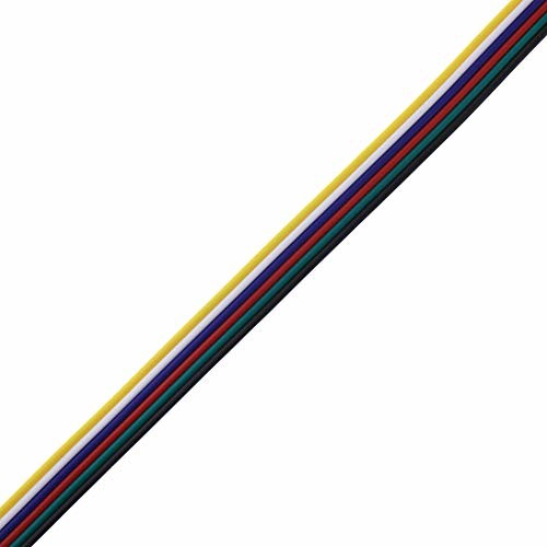PASKI Kabel płaski 5-biegunowy pasek/pasek; przedłużenie LED RGBW srebro, 50 m 313362