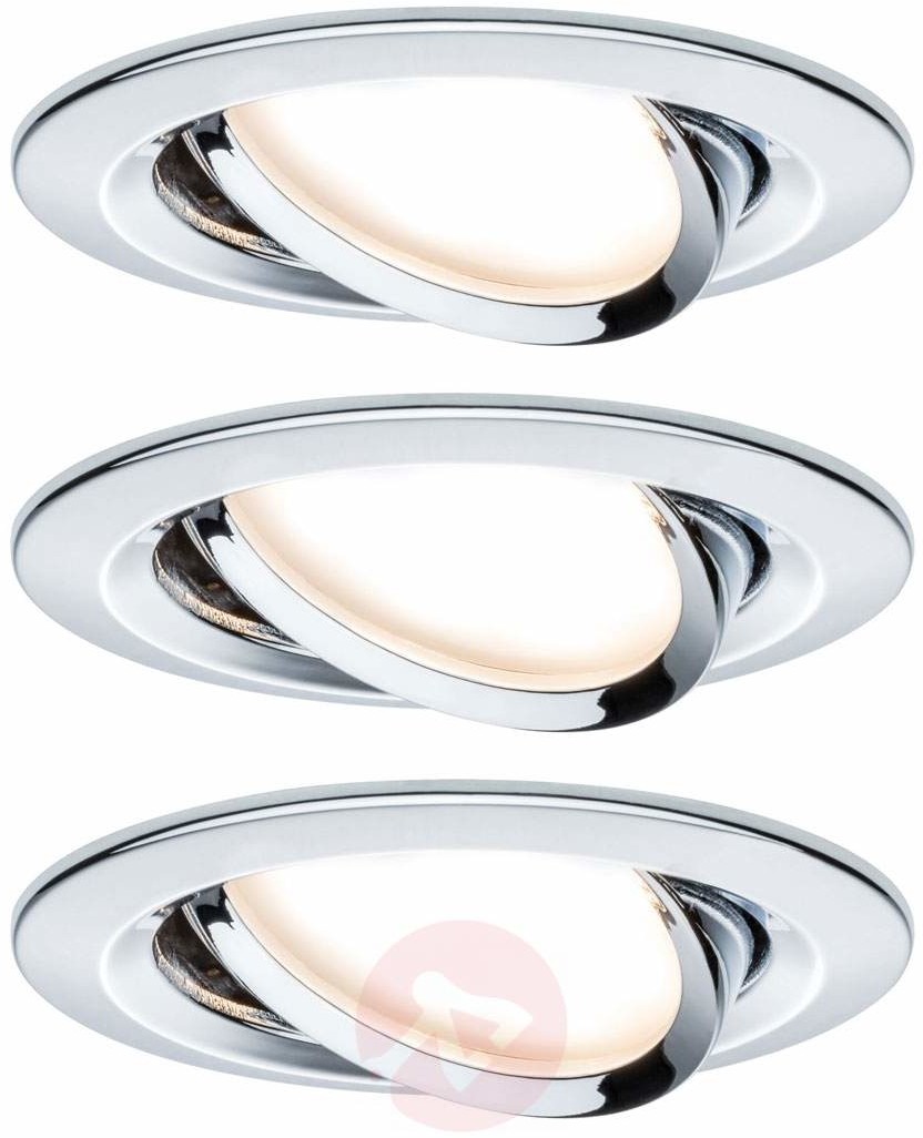 Paulmann 3 szt.spot Nova Coin okrągły, chrom