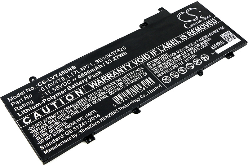 Cameron Sino Lenovo ThinkPad T480s 01AV478 4200mAh 47.88Wh Li-Ion 11.4V CS-LVT480NB