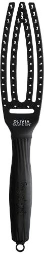 Olivia Garden szczotka jonowa do włosów, mała, 4-rzędowa, do codziennego rozplątywania włosów z delikatnym masażem głowy, antystatyczne włosie nylonowe, do krótkich i średniej długości włosów