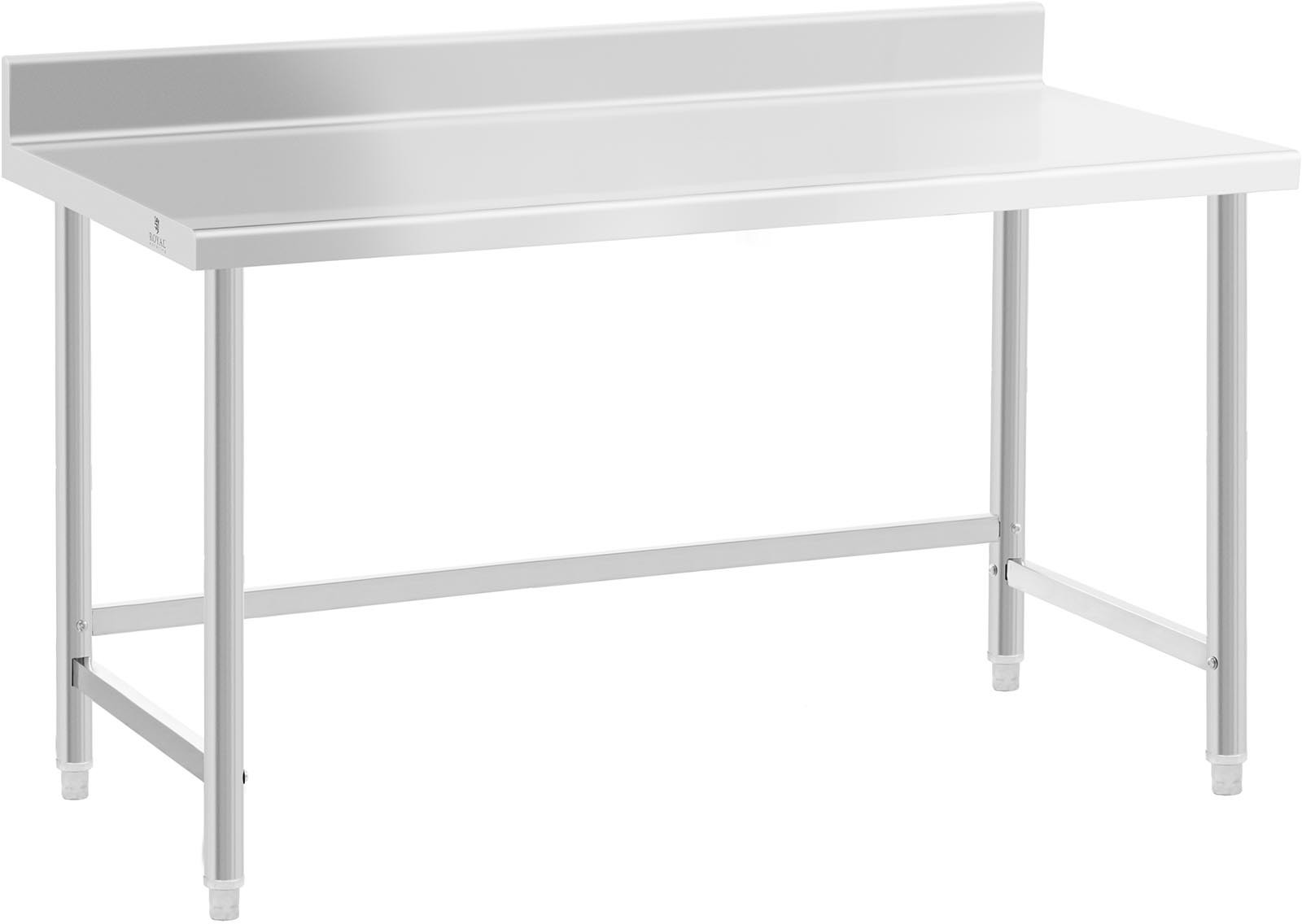 Royal Stół ze stali nierdzewnej 150 x 70 cm rant udźwig 93 kg Catering RCAT-150/70-SPS