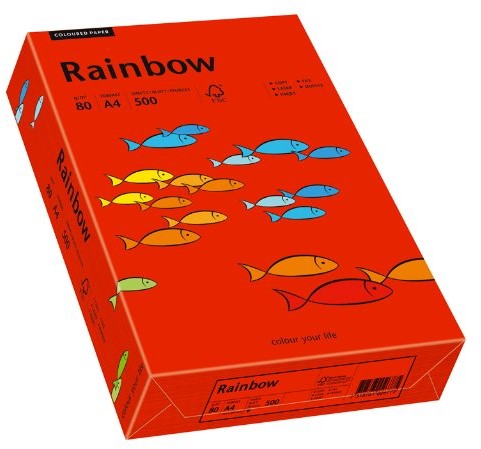 Schneider Papyrus 88042475 papier wielofunkcyjny Rainbow 80 G/M, A4 500 arkuszy intensivrot 88042475