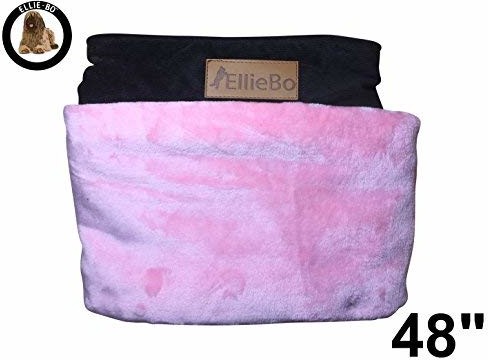 Ellie-Bo Ellie BO do łóżko dla psa ze sztucznego futra Topping okładka Cord z, 122 cm, 117 x 75 cm, 2 X duży, różowy/brązowy