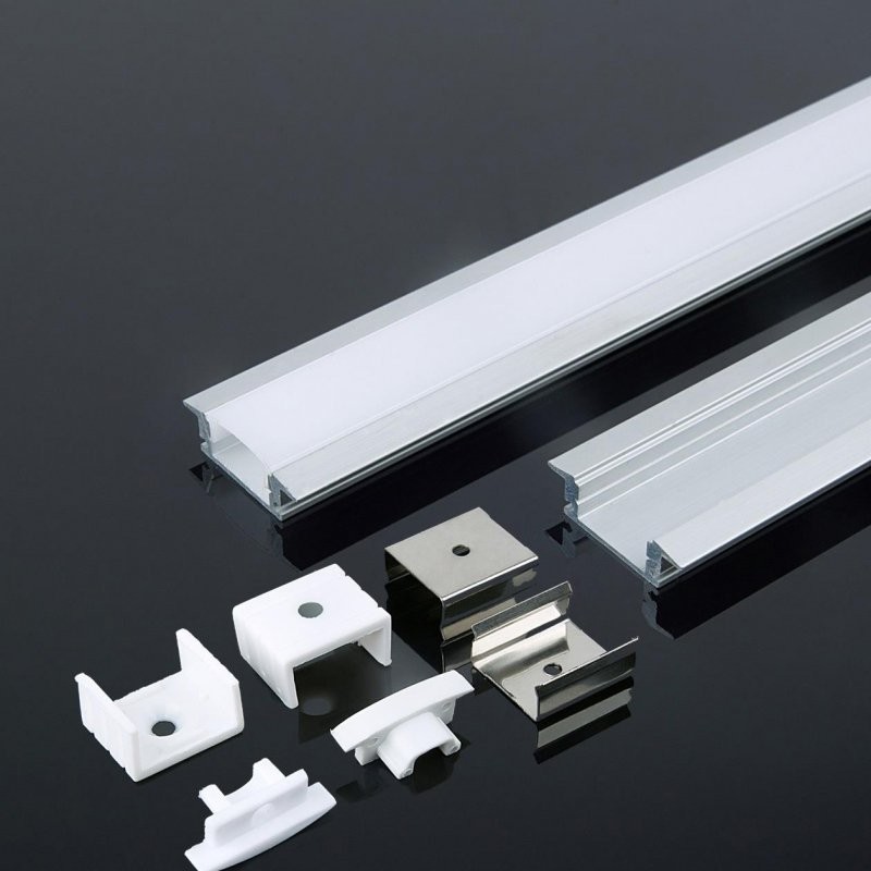 V-TAC Profil Aluminiowy 2000x24.7x7mm Klosz Mleczny VT-8106