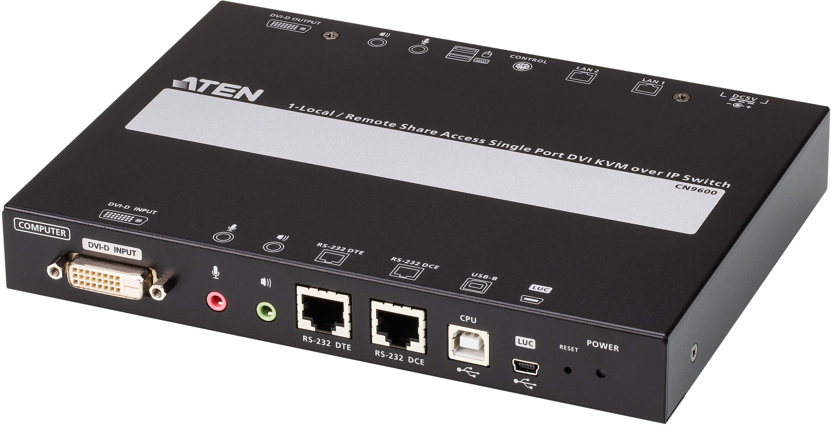 Aten 1-Port/Remote Share Access Single port DVI KVM over IP Switch CN9600-AT-G