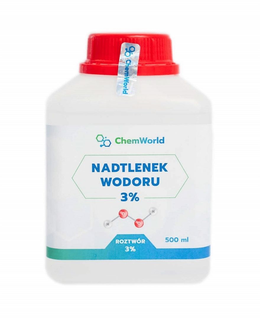 Chemworld Nadtlenek Wodoru Roztwór 3% Woda Utleniona 500 ml ChemWorld chw-018
