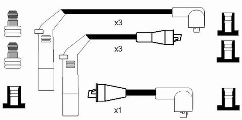 NGK Zestaw przewodów zapłonowych 0706