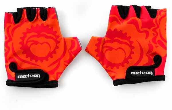 Meteor Markartur Kids big flower rękawiczki rowerowe rozmiar XS 17 cm
