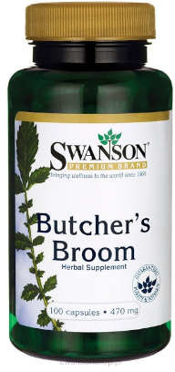 SWANSON Butcher's Broom (Ruszczyk kolczasty) 470mg - (100 kap) FF35-99885