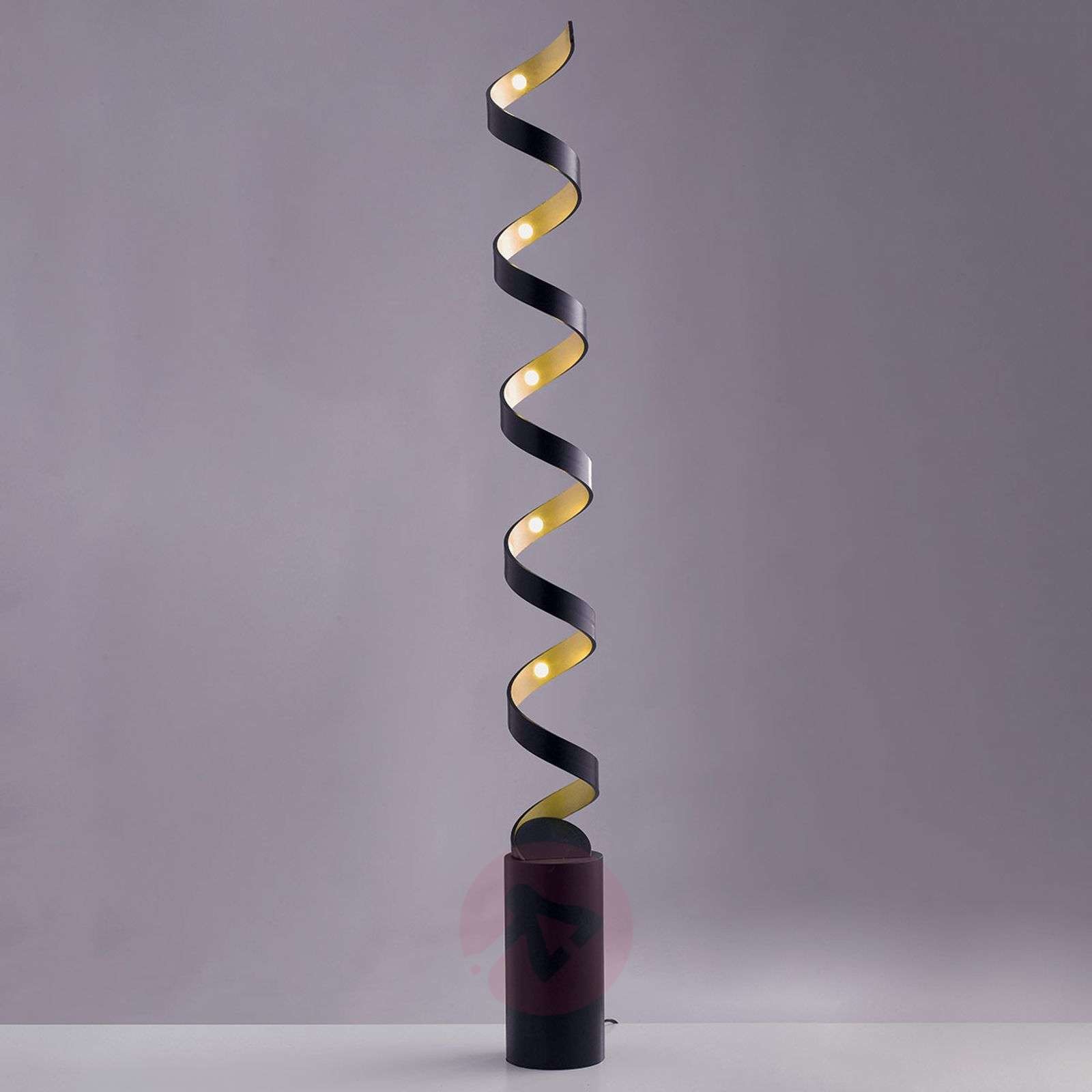 Eco-Light Lampa stojąca LED Helix czarno-złota