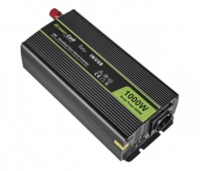 Green Cell Samochodowa Przetwornica Napięcia Green Cell 12V do 230V, 1000W/2000W INV08