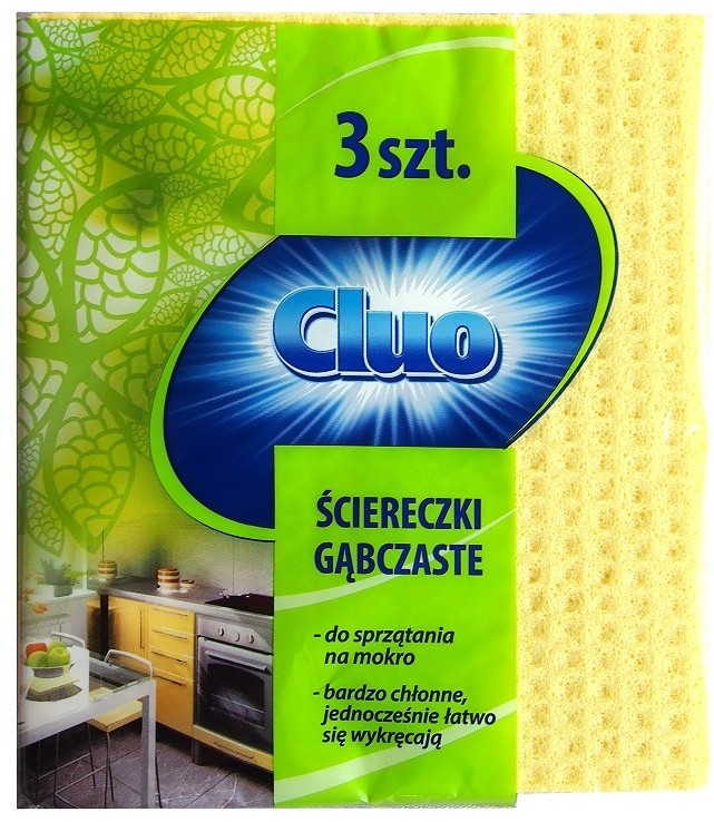 Cluo Cluo ściereczki gąbczaste 3 szt.
