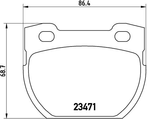 BREMBO Zestaw klocków hamulcowych, hamulce tarczowe P 44 006