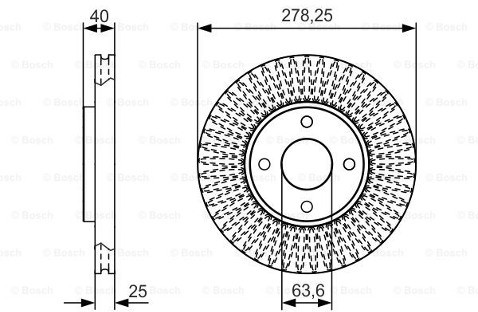 BOSCH Tarcza hamulcowa przednia, 0 986 479 C48  0986479C48
