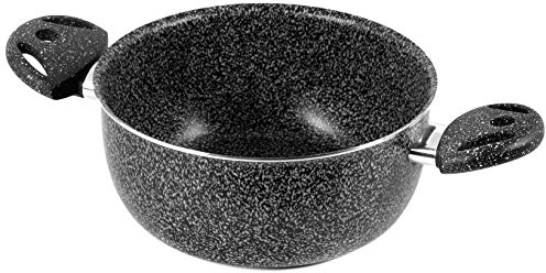 Home Stone rondel z 2 uchwytami, kamień/tworzywo sztuczne, antracyt, 24 cm 439224