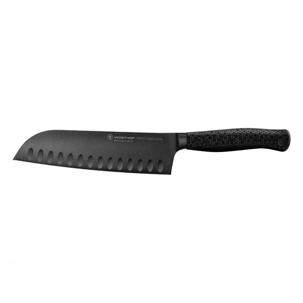 Wüsthof Wusthof Performer 17 Cm Czarny Nóż Santoku Ze Stali Nierdzewnej