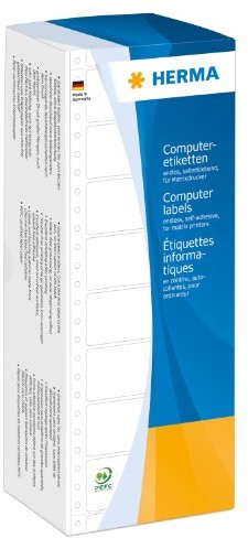 Herma HERMA 8113 etykiety Computer (perforowane matowy papier, 101,6 X 48,4 MM) 3000 sztuk białe 8113
