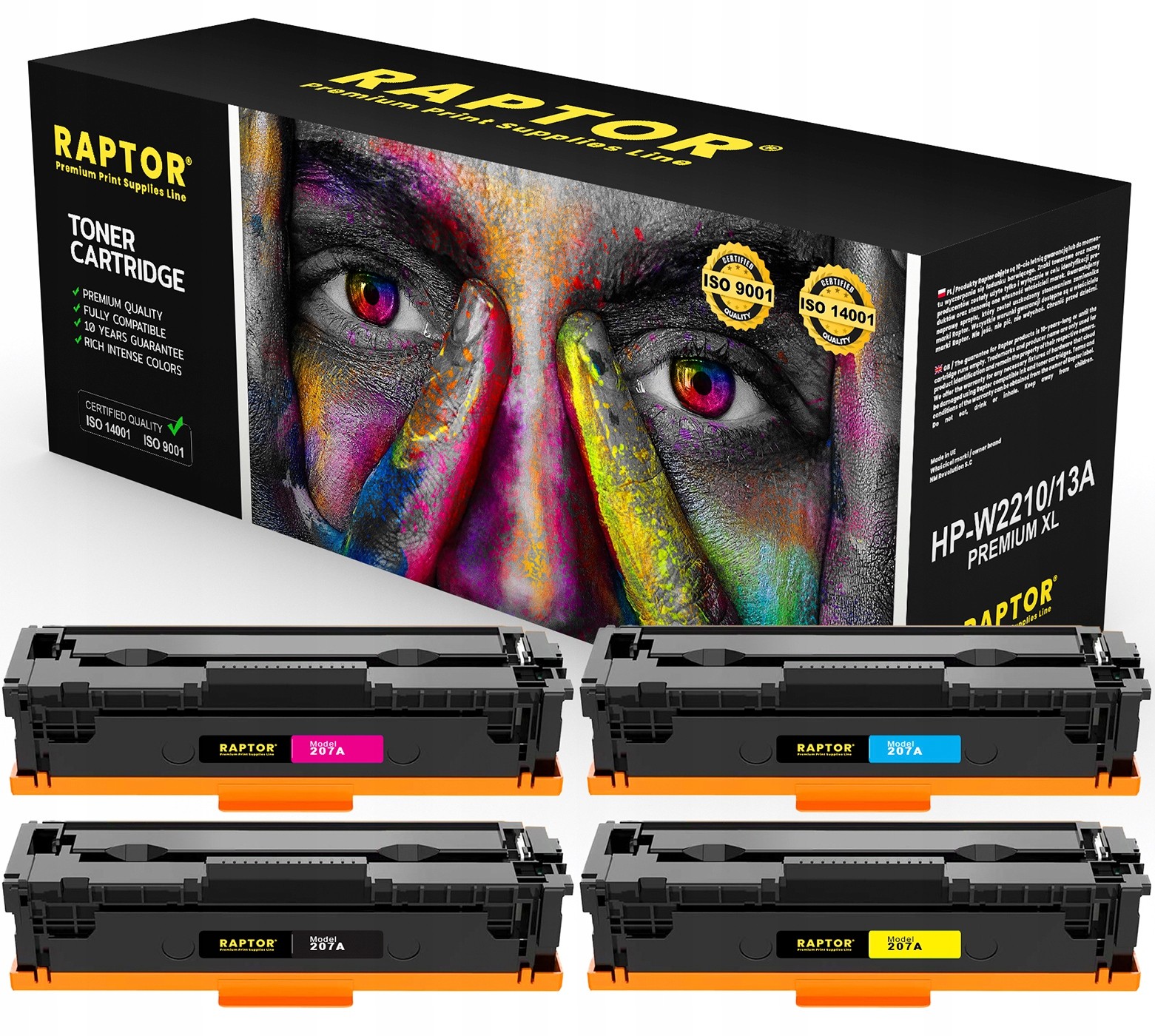 4x Toner do Hp Color Pro Mfp M283fdn M283fdw 207A