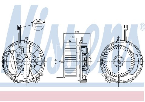 NISSENS Wentylator wnętrza - dmuchawa 87114