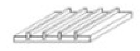Evergreen 4521  blacha falista, składana, gra, 1 x 150 x 300 mm, siatka 4,70 mm, 1 sztuka 4521