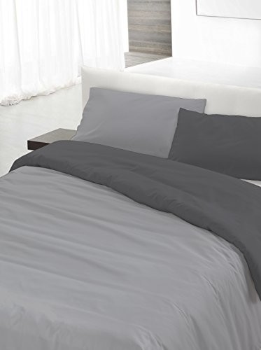 Italian Bed Linen zestaw pościeli do łóżek dwuosobowych, 250 x 200 cm, szary, 250 x 200 cm NC132_Grigio Chia/Scu-2 Piaz 250x200