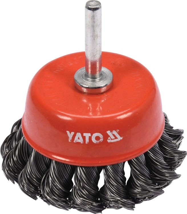 YATO SZCZOTKA CZOŁOWA Z TRZPIENIEM 65MM DRUT PLECIONY YT-47518