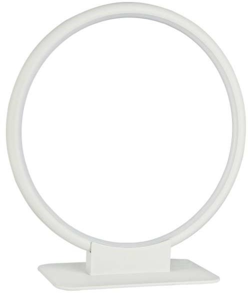 Maytoni Stojąca LAMPA stołowa NOLA MOD807-TL-01-18-W Maytoni nocna LAMPKA futurystyczna LED 18W pierścień ring biały MOD807-TL-01-18-W