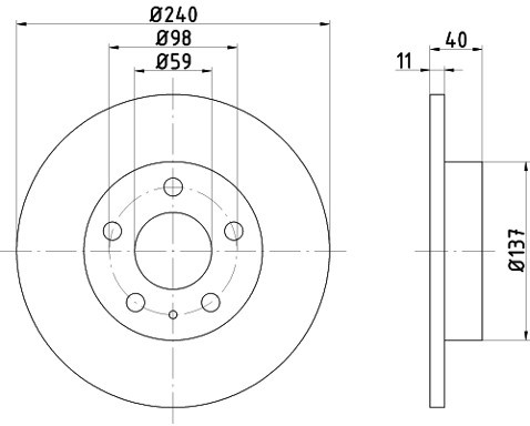 HELLA PAGID Tarcza hamulcowa PAGID 8DD355105-511