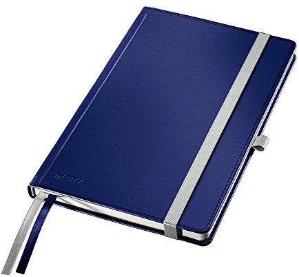 Leitz Style 4850069 notatnik, twarda oprawa, format A5, w linie, kolor niebieski tytanowy 44850069