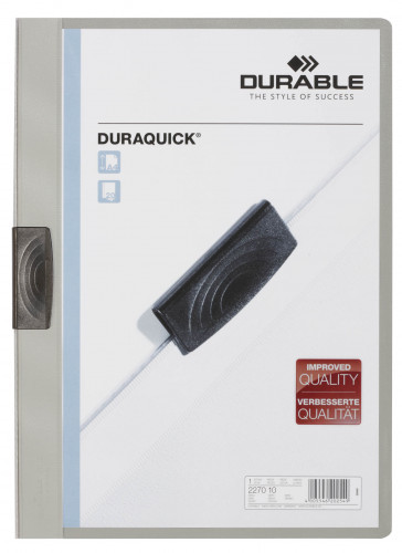 Durable Skoroszyt zaciskowy Duraquick 20 szt. szary 2270-10