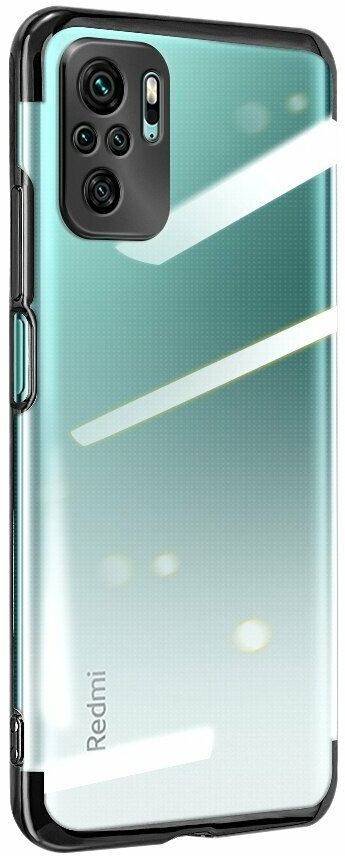 Hurtel Clear Color case żelowy pokrowiec etui z metaliczną ramką Xiaomi Redmi Note 10 5G / Poco M3 Pro czarny