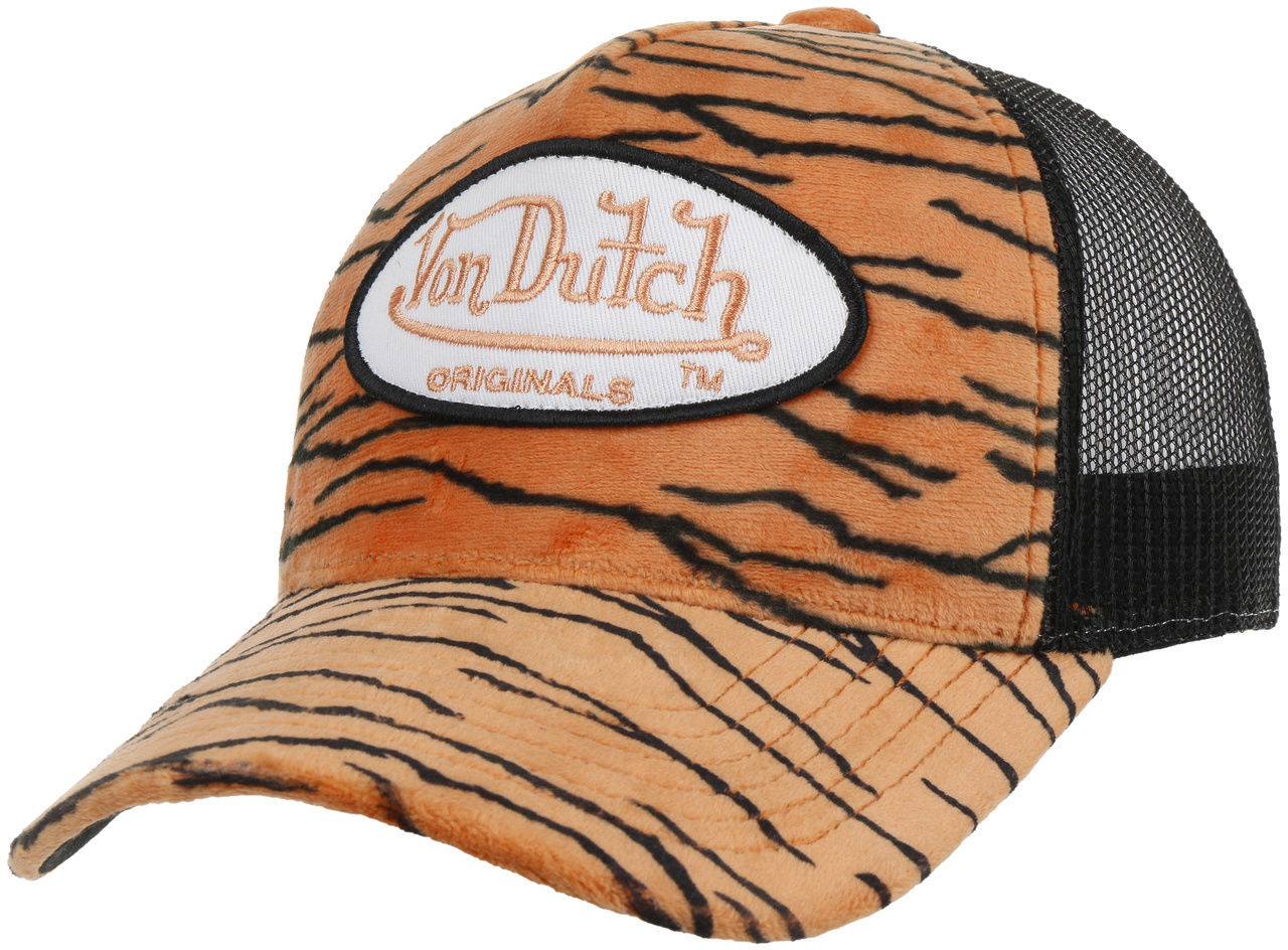 Czapka Trucker Soft Animal Zebra by Von Dutch, brązowo-czarny, One Size