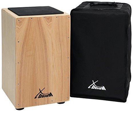 XDrum Cajon Primero (Snare Sound, bęben skrzyniowy, skrzynia bębnowa, drewno, w zestawie gigbag i klucz imbusowy), naturalny 00030505
