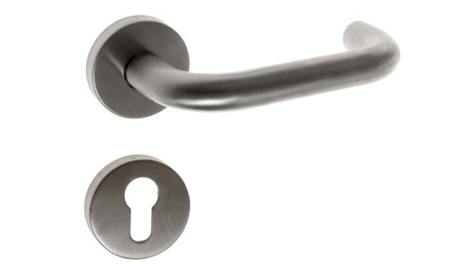 Klamka z/t okrągłą B-Harko KI 01 WB stal nierdzewna do drzwi .