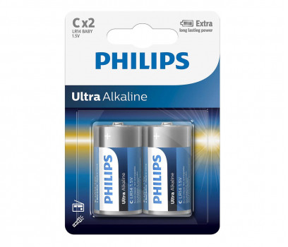 Philips LR14E2B/10 EXTREME LIFE PLUS 2szt. ( 30% więcej mocy niż zwykłe