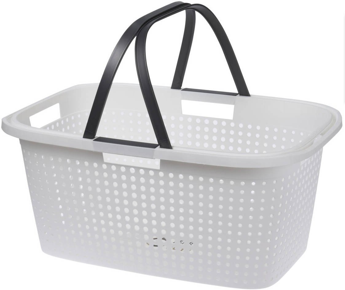 Kosz na pranie z uchwytami tworzywo sztuczne 60 x 40 x 26 cm Y54230600