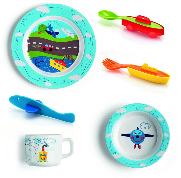 Guzzini Bimbi Zestaw Obiadowy Dla Dziecka Traffic Set 32,0x40,0x17,0 0810.00.52