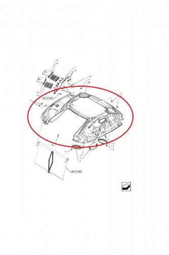 NEW HOLLAND CASE Podsufitka jasna szara CNH 47365503 47365503
