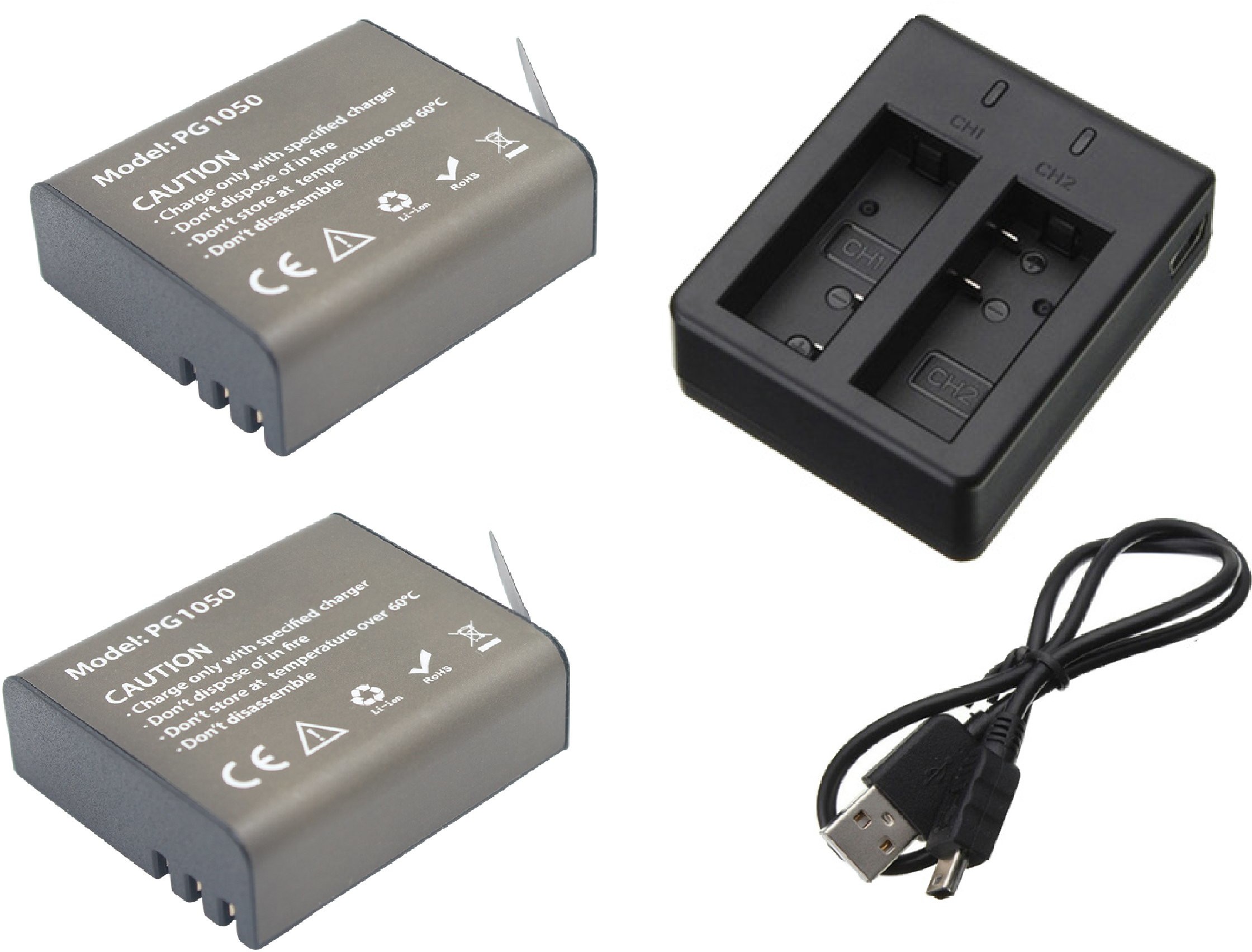 Podwójna Ładowarka + 2 Baterie Eken H5s plus H6s